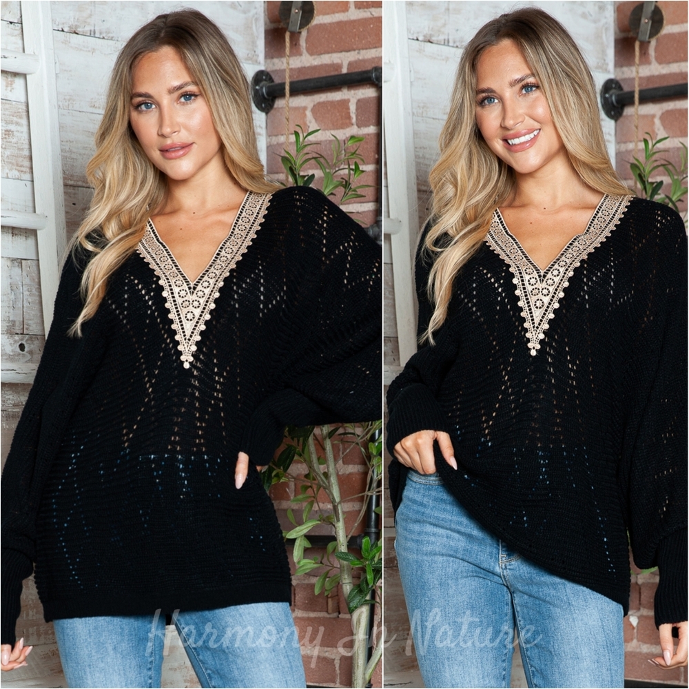 Sabrina Light Touch Sweater - Black